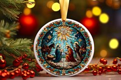 Round Christmas Ornament Sublimation|Clipart Product Image 1