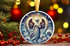 Round Christmas Ornament Sublimation|Clipart Product Image 2