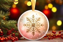Round Christmass Ornament PNG Product Image 1