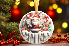 Round Christmass Ornament PNG Product Image 1