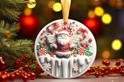 Round Christmas Ornament Sublimation|Clipart Product Image 1
