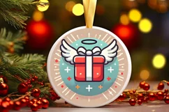 Round Christmas Ornament Sublimation|Clipart Product Image 2
