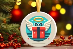 Round Christmas Ornament Sublimation|Clipart Product Image 2