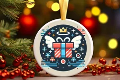 Round Christmas Ornament Sublimation|Clipart Product Image 2