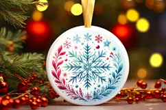 Round Christmass Ornament PNG Product Image 1