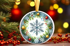 Round Christmass Ornament PNG Product Image 1