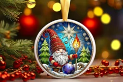 Round Christmas Ornament Sublimation|Clipart Product Image 2