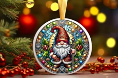 Round Christmas Ornament Sublimation|Clipart Product Image 2
