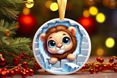 Round Christmas Ornament Sublimation|Clipart Product Image 1