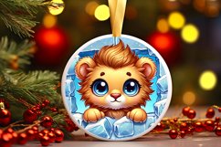 Round Christmas Ornament Sublimation|Clipart Product Image 1