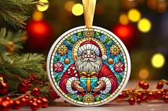 Round Christmas Ornament Sublimation|Clipart Product Image 2