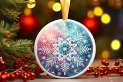 Round Christmas Ornament Sublimation|Clipart Product Image 3