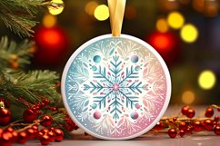 Round Christmas Ornament Sublimation|Clipart Product Image 3