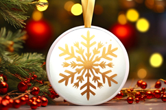 Round Christmass Ornament PNG Product Image 1