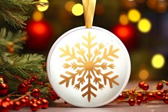 Round Christmas Ornament Sublimation|Clipart Product Image 1