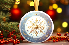 Round Christmass Ornament PNG Product Image 1