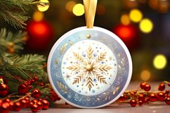 Round Christmas Ornament Sublimation|Clipart Product Image 1