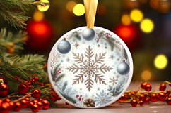 Round Christmass Ornament PNG Product Image 1