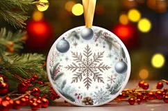 Round Christmass Ornament PNG Product Image 1