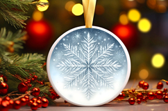 Round Christmass Ornament PNG Product Image 1