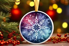 Round Christmas Ornament Sublimation|Clipart Product Image 1