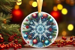 Round Christmas Ornament Sublimation|Clipart Product Image 3