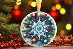 Round Christmass Ornament PNG Product Image 1