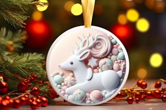 Round Christmas Ornament Sublimation|Clipart Product Image 1