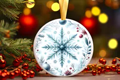 Round Christmass Ornament PNG Product Image 1