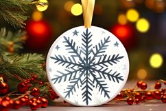 Round Christmass Ornament PNG Product Image 1