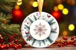 Round Christmass Ornament PNG Product Image 1