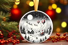 Round Christmass Ornament PNG Product Image 1
