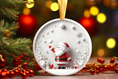 Round Christmass Ornament PNG Product Image 1