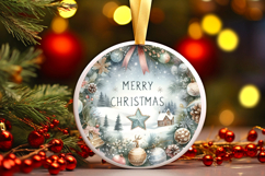 Round Christmass Ornament PNG Product Image 1