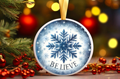 Round Christmass Ornament PNG Product Image 1