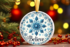 Round Christmass Ornament PNG Product Image 1