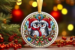 Round Christmas Ornament Sublimation|Clipart Product Image 2