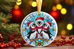Round Christmas Ornament Sublimation|Clipart Product Image 2