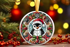 Round Christmas Ornament Sublimation|Clipart Product Image 2
