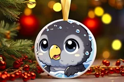 Round Christmas Ornament Sublimation|Clipart Product Image 2