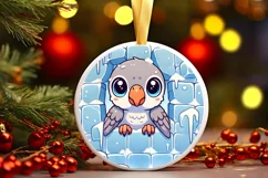 Round Christmas Ornament Sublimation|Clipart Product Image 2