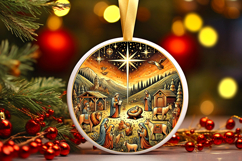 Round Christmass Ornament PNG Product Image 1