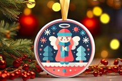 Round Christmas Ornament Sublimation|Clipart Product Image 1