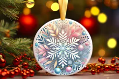 Round Christmass Ornament PNG Product Image 1
