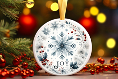 Round Christmass Ornament PNG Product Image 1