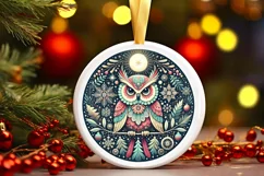 Round Christmas Ornament Sublimation|Clipart Product Image 2