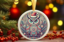 Round Christmas Ornament Sublimation|Clipart Product Image 2