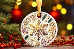Round Christmass Ornament PNG Product Image 1