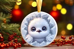 Round Christmas Ornament Sublimation|Clipart Product Image 1