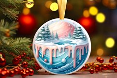 Round Christmas Ornament Sublimation|Clipart Product Image 1